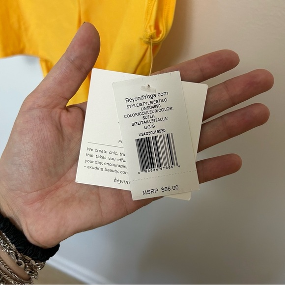 Beyond Yoga Featherweight Embrace Crop Top with Soft Spacedye Fabric Large NWT - Picture 4 of 6